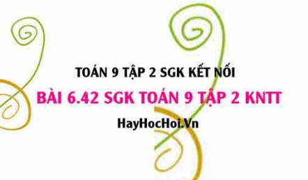 Bài 6.42 SGK Toán 9 tập 2 Kết nối tri thức